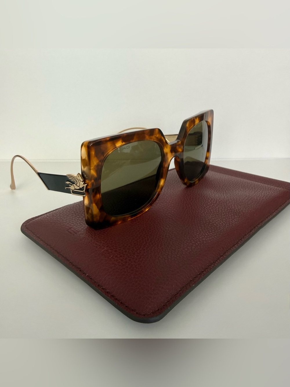 NEW!!! ETRO women oversized brown havana sunglasses ETRO 0026/S EPZQT Authentic